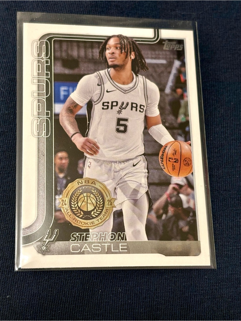 Stephon Castle Basketball Card Topps NBA All Rookie Team San Antonio Spurs